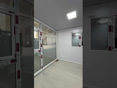 확장 가능한 컨테이너 하우스 디자인 18mm 바닥 두 개의 방을위한 대나무 접합판 바닥 프레임