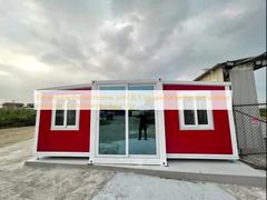확장 가능한 Prefab Homes with 18.5 Square Meter Space 군사적 기본 사용을위한 우수한 단열
