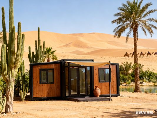 주문 Heavy-Duty Foldable 20ft Container with Bathroom Wet-Dry Separation and Optional 18mm Thick Fireproof Cement Fiber Floor 온라인 제조