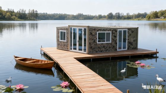 주문 18mm 두꺼운 방화 시멘트 섬유 바닥 단열 알루미늄 이중문 20FT 이중 날개 컨테이너 하우스 온라인 제조