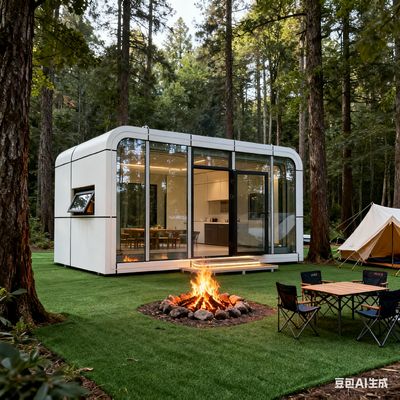 주문 와이파이 연결 2인용 애플 캡슐 하우스 휴대 및 조립 용이 온라인 제조