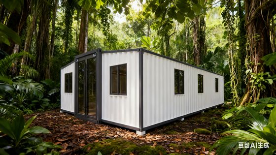 주문 Modern 40ft Expandable Container Home with Bamboo Plywood Flooring and Fireproof Center Floor 온라인 제조