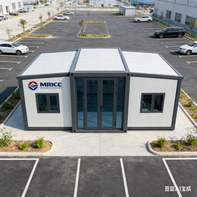 주문 접이식 20ft 컨테이너 37 평방 미터 바닥 면적 완전히 가연 된 메인 프레임과 국제 안전 표준 온라인 제조