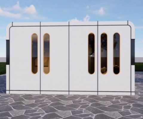 1개의 침실 애플 캡슐 하우스 12KW 전조 팟