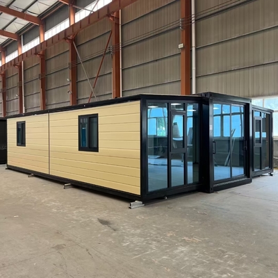 40ft Expandable Container Home with Bull 30*30 Flat Lamp 2200mm Fold Size and 5900*6300*2480mm Extended Size