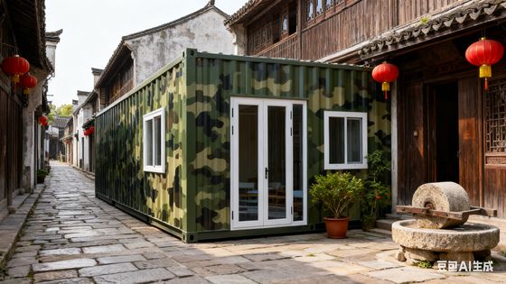 18mm 방화 시멘트 섬유 바닥 접이식 20피트 컨테이너 37제곱미터 바닥 면적 아연 도금 프레임