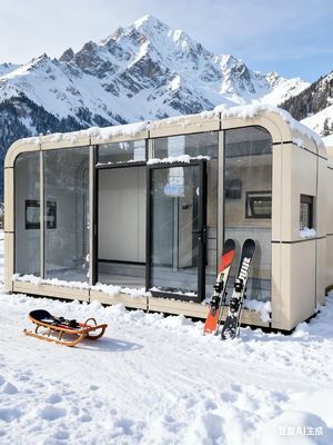 방풍 애플 캡슐 하우스 (2인용, 12KW 전력 소비)