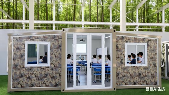 75mm EPS 샌드위치 패널 접이식 20피트 컨테이너 (맞춤형 테라스 및 벽판 포함)