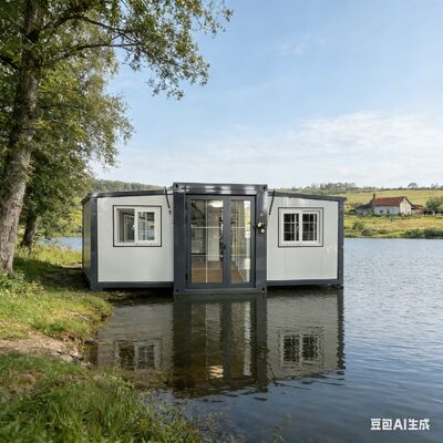 L5900*W2200*2480mm 접힌 크기와 20ft 접이식 컨테이너 CE 인증 및 저장 및 운송을위한 열 소음 단열