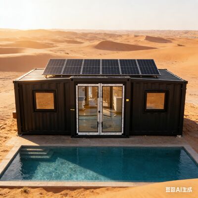 20ft 접이식 컨테이너 5 범주 바람 저항 완전히 가루화 된 메인 프레임 및 모듈 주택을위한 열 소음 단열