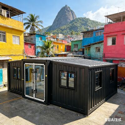 현대 전조 주택을 위한 온도 및 소리 단열을 갖춘 완전히 진료된 접이식 20피트 컨테이너