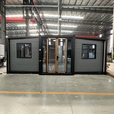 레벨 8 지진 성능 및 접힌 크기 L5900 W2200 H2480mm의 완전 아연 도금 측면 프레임을 갖춘 접이식 20피트 컨테이너