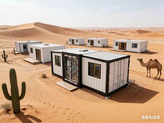 75mm EPS 샌드위치 패널과 사용자 정의 할 수있는 집 레이아웃과 함께 완전히 젤리화 된 접착 가능한 20 피트 컨테이너