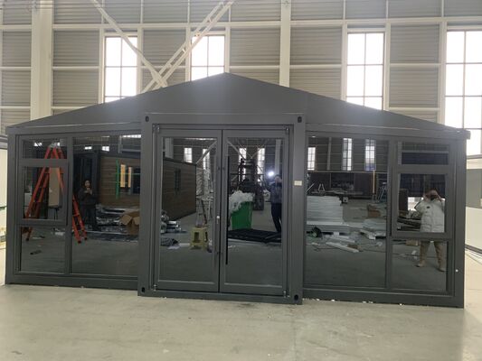 완전히 진료 된 측면 프레임 접이 가능한 20ft 컨테이너 바람 저항력 4.18 KN/M2 및 30-40 년 수명